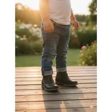 BOTINA INFANTIL ZIPER COURO