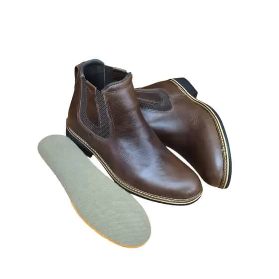 bota botina chelsea couro legitimo costurada