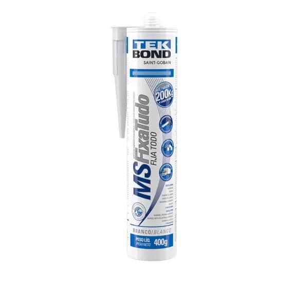 Adesivo Ms Hibrido Polímero Branco 400g Tekbond Profissional