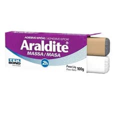 Epóxi Araldite Massa 100g Cinza Tekbond Uso Profissional Madeira Plástico Metal