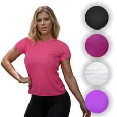 Camiseta Feminina Baby Look Dry Fit Lisa Básica Alta Qualidade Moda Fitness Academia Esportiva Trein