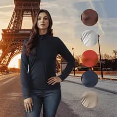 Blusa Feminina Térmica Cacharrel Gola Alta Manga Longa Peluciada