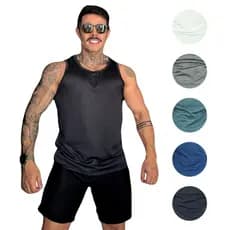 Regata Masculina Básica Dry Fit Academia Treino Esportes