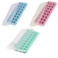 1  Forma De Gelo Silicone Com Tampa 24 Cubos Flexível Livre de BPA
