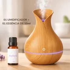 Umidificador Difusor Aromatizador de Ar Silencioso 7 Luzes Coloridas USB Quarto Carro