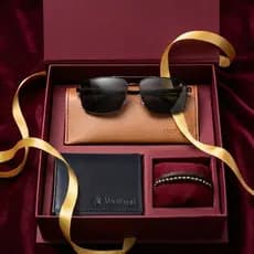 Kit Presente Dia Dos Pais Masculino Amoratti Óculos Sol Carteira Pulseira