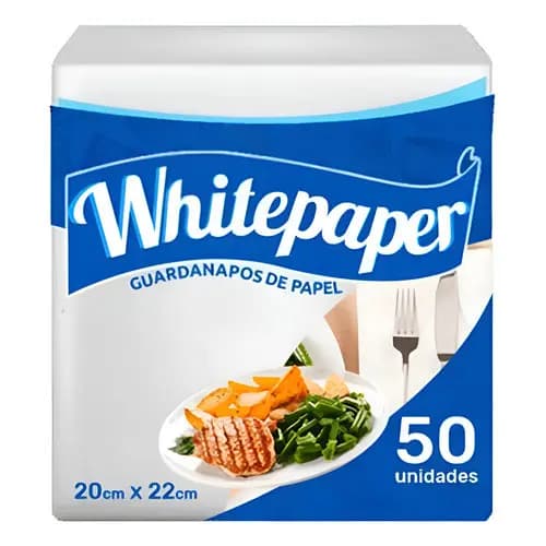 500 Guardanapos De Papel 20x22cm Folha Simples Premium BrancO
