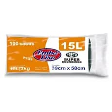 Saco Lixo Resistente Preto Econômico Embalixo 15,30,50 e 100 Litros 100 Unidades Barato