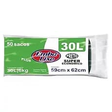 Saco Lixo Preto Econômico Resistente Embalixo 30 Litros com 50 sacos