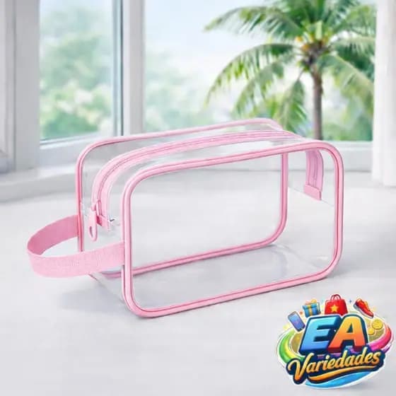 Kit 10 20 30 Unidades Nécessaire Transparente Em Plástico Organizador Enfermagem Maquiagem Escola