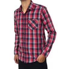 Camisa Masculina Manga Longa Xadrez Country Com Bolso