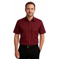 Camisa Masculina Social Manga Curta Com Bolso Blusa Masculina Social Não Amassa