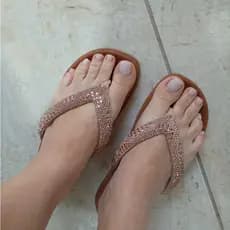 Sandália Papete Feminina com Pedraria Moda Verão