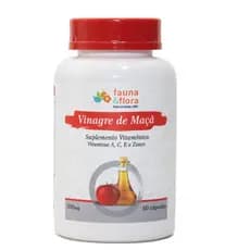 NutriFaz - Vinagre de Maçã com Vitaminas A, C, E, Zinco - 60 Cápsulas - Fauna Flora