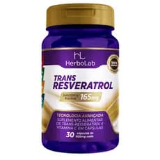 Trans Resveratrol 600mg - 30 Cápsulas - Herbolab