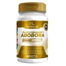 NutriFaz - Óleo de Semente de Abóbora com Vitamina E 1000mg - 60 Cápsulas - Herbolab