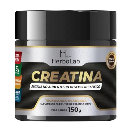 Creatina  Micronizada 100% Pura 150g e de 300g - HERBOLAB