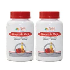 2 Vinagre de Maçã com Vitaminas A, C, E, Zinco - 60 Cápsulas - Fauna Flora