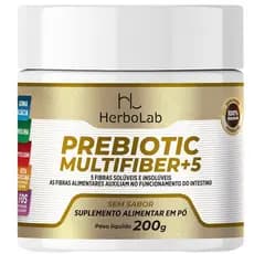 NutriFaz - Prebiotico Multifiber + 5 Fibras - 200g - Herbolab