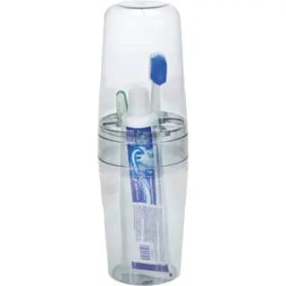 Porta Escova Dental Acrílico - porta Escova de Dente - Creme Dental