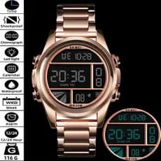 SKMEI Relógio De Pulso Masculino Digital À Prova D'água Com Pulseira De Aço Inoxidável 1448