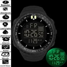 Synoke Fashion Relógios Digitais Masculinos De Moda Dail 50M À Prova D'água Relógio De Pulso Militar De Choque Despertador Masculino