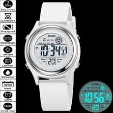 Skmei Fashion Women's Digital Watches 50M Cronômetro De Contagem Regressiva De Led À Prova D'água Relógio De Pulso Feminino De Choque