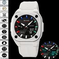 Skmei 4 Despertador Masculino À Prova Dwaterproof Água Relógios Esportivos Analógico Display Digital Múltiplos Fuso Horá