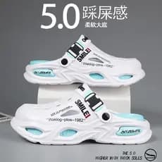 Baotou Chinelos Masculinos Verão Fora Usar Antiderrapante anti-odor Esportes Casuais Condução Praia Buraco Sandálias