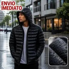 Jaqueta Puffer Masculina Bobojaco Bomber Blusa de Frio Inverno Neve Com Touca Removível Inverno