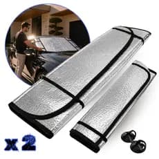 Kit Protetor Solar Para-brisa Painel De Carro Corta Sol Quebra Tapa Para Carros Universal (130x60cm)