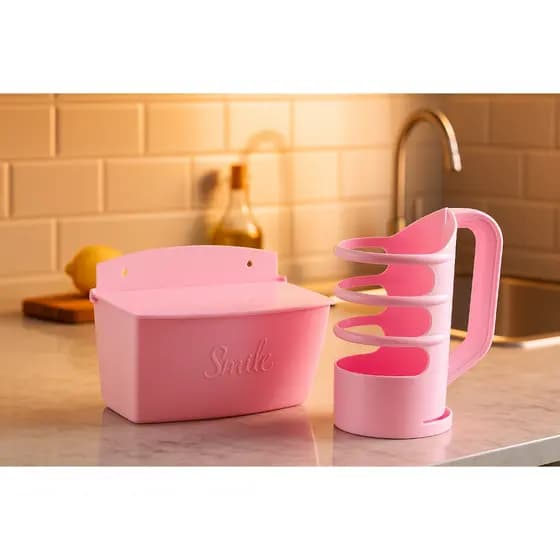 Kit de porta Óleo mais Saleiro ROSA BEBE