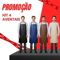 Kit 4 Avental Grande Promoção Multiuso Durável Resistente Cabeleireiro Açougues Cozinha Banho Tosa Barbeiro Limpeza
