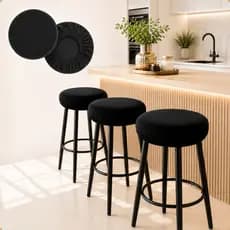 Capa Banqueta Redonda em Suede Veludo Cozinha Americana Bar Várias Cores (0,35D X 0,10A)