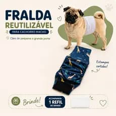 Fralda Lavável Para Cachorro Macho Cão Reutilizável Anti Xixi Pet Top