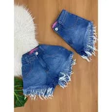"Short Jeans Desfiado Feminino Azul - Look Moderno e Confortável