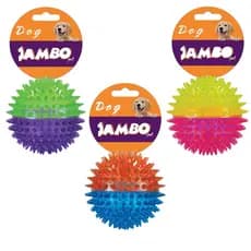Mordedor Bola De TPR Dual Color Média Com Espinhos Para Cachorros - Jambo Pet