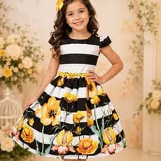 Vestido Infantil Menina Colorido Candy Natal Criança luxo Festa Temático Aniversário Menina Floral