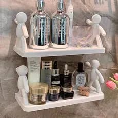 Suporte Organizador De Plástico Adesivo Cozinha Sala Banheiro Multifuncional Decorativo Sem Furos