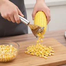 Descascador de Milho de Aço Inoxidável Serrilhado Ferramenta de Cozinha Rápido e Antiferrugem