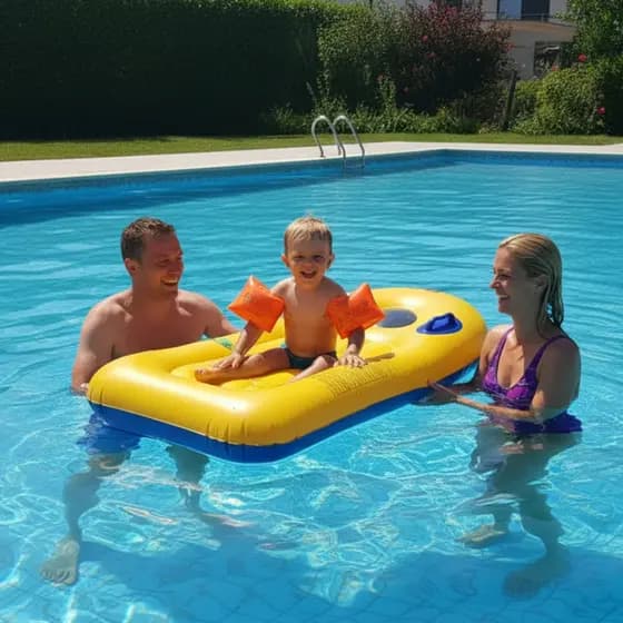 Prancha Inflável de Surfe 110x50cm Bodyboard Infantil para Piscina Praia Com Alças Amarela