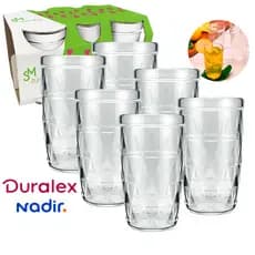 Cojunto 6 Copos Zumba Vidro Nadir SM 270ml Vidro Brilhante Resistente Bar Buffet Drink