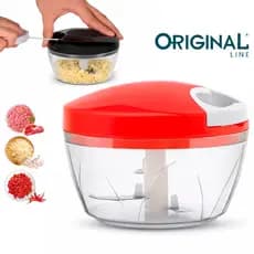 Processador Manual 3 Laminas Semiautomático 500ml – ORIGINAL LINE Triturador Alho Temperos Carne