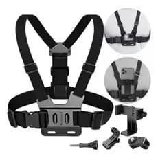 Suporte de peito ajustável para telefones celulares e câmeras GoPro para peito de motocicleta e bicicleta Envio rápido