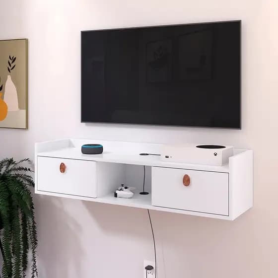 Rack Suspenso 90 cm Vegas Painel 32 Polegadas Com 2 Portas E Nicho Varias Cores