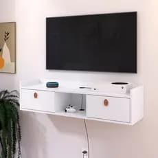 Rack Suspenso 90 cm Vegas Painel 32 Polegadas Com 2 Portas E Nicho Varias Cores