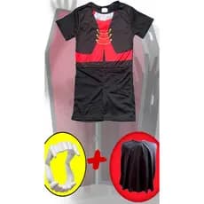 Fantasia Vampiro Halloween, Dracula, Acompanha Capa E Dentadura, Criança, Roupa, Terror, Festa