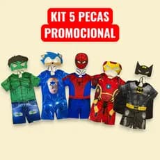 Fantasia Infantil Masculina - Kit 5 Peças com Envio Rápido