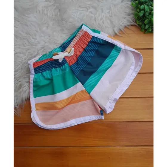 Short tactel infantil feminino