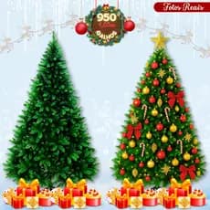 Árvore De Natal Pinheiro Luxo Tradicional 1,80m 950 Galhos